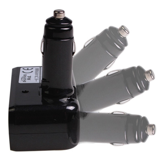 Двоен разклонител за запалка с 2бр. USB порта - Универсален и мощен