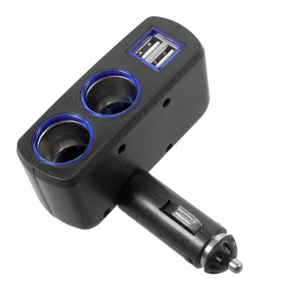 Двоен разклонител за запалка с 2бр. USB порта - Универсален и мощен