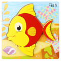 3D дървен пъзел Fish за деца