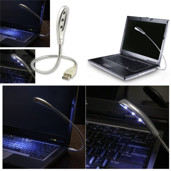Мултифункционална USB лампа за лаптоп - гъвкава и преносима