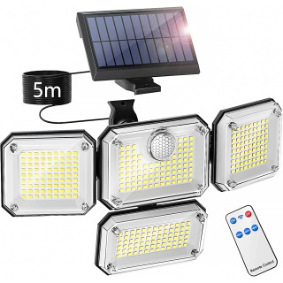 333 LED Водоустойчива соларна лампа със сензор за движение