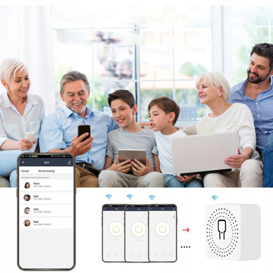 Компактен WiFi смарт модул за управление на осветление и ел. уреди