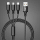 Многофункционално 3в1 USB зарядно за телефон и смартфон – Удобно и бързо