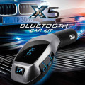 Стилен Bluetooth трансмитер за автомобил с високоговорител X5 - Лесен за използване