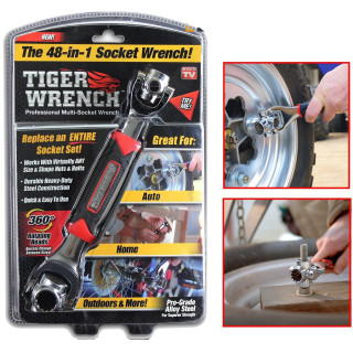 Купете компактен универсален звездогаечен ключ Tiger Wrench 48 в 1
